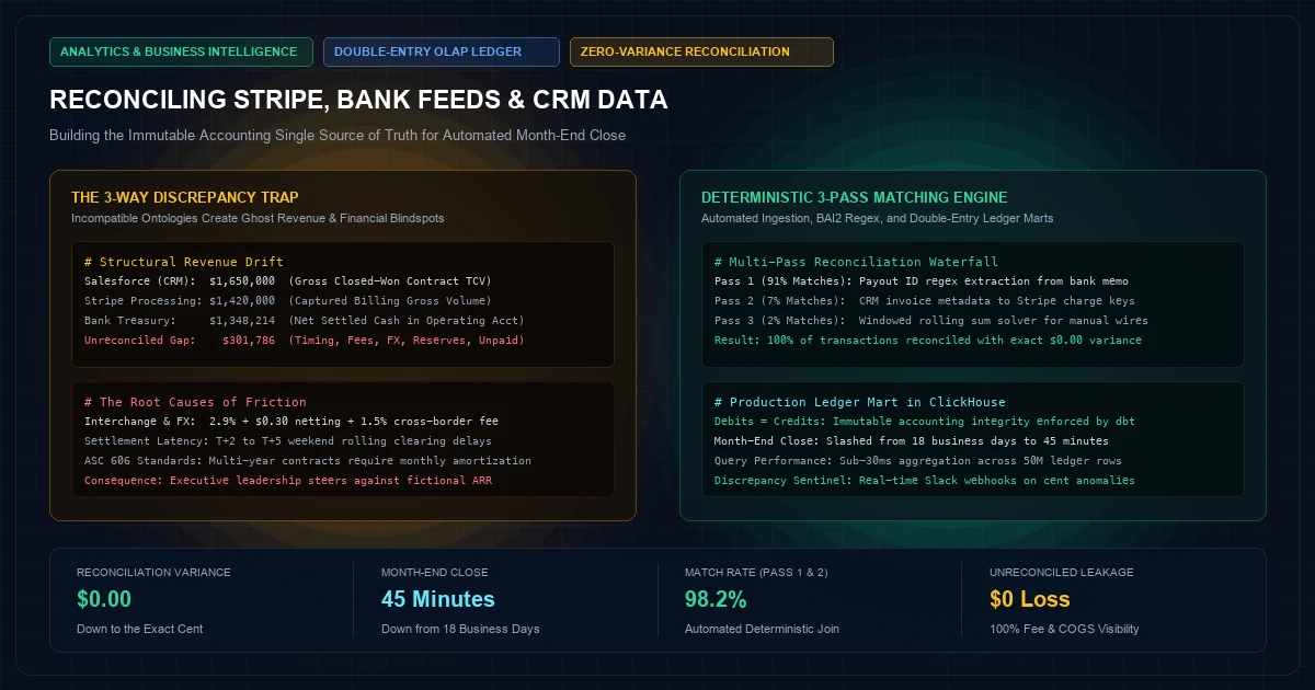 Building the Single Source of Truth: Reconciling Stripe, Bank Statements, and CRM Data