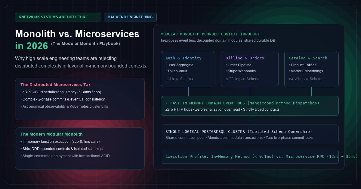 Monolith vs. Microservices in 2026: Why Modular Monoliths Are Winning Backend Architecture